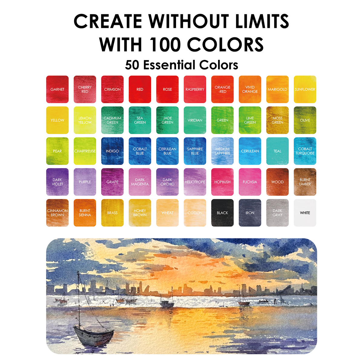 Grabie All-In-One Premium Watercolor Set of 100