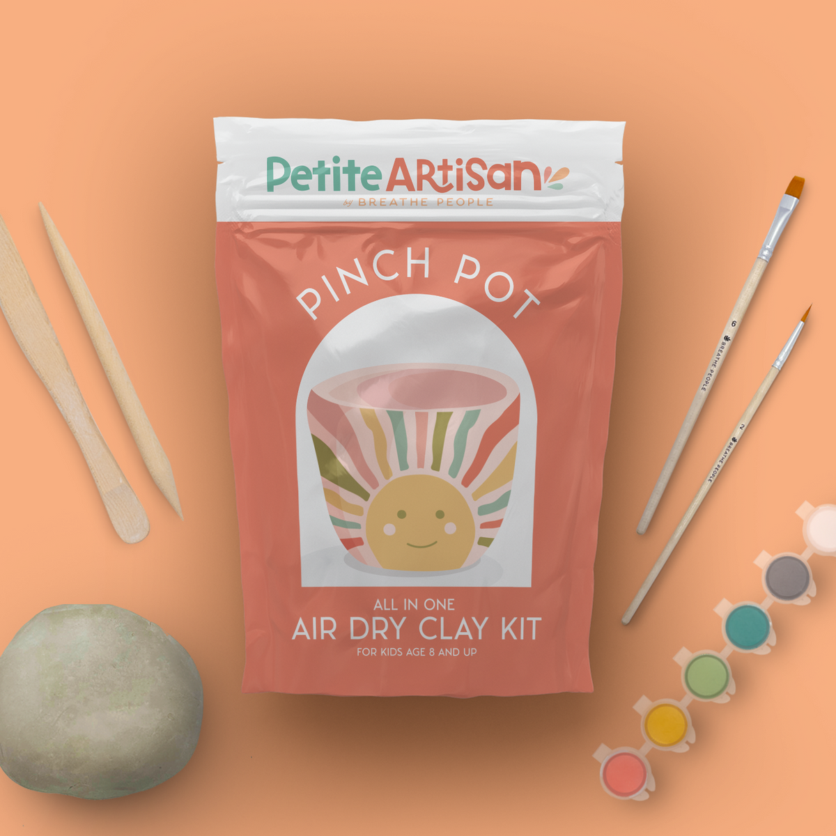 Kids DIY Clay Kit - Make and Paint Your Own Pinch Pot