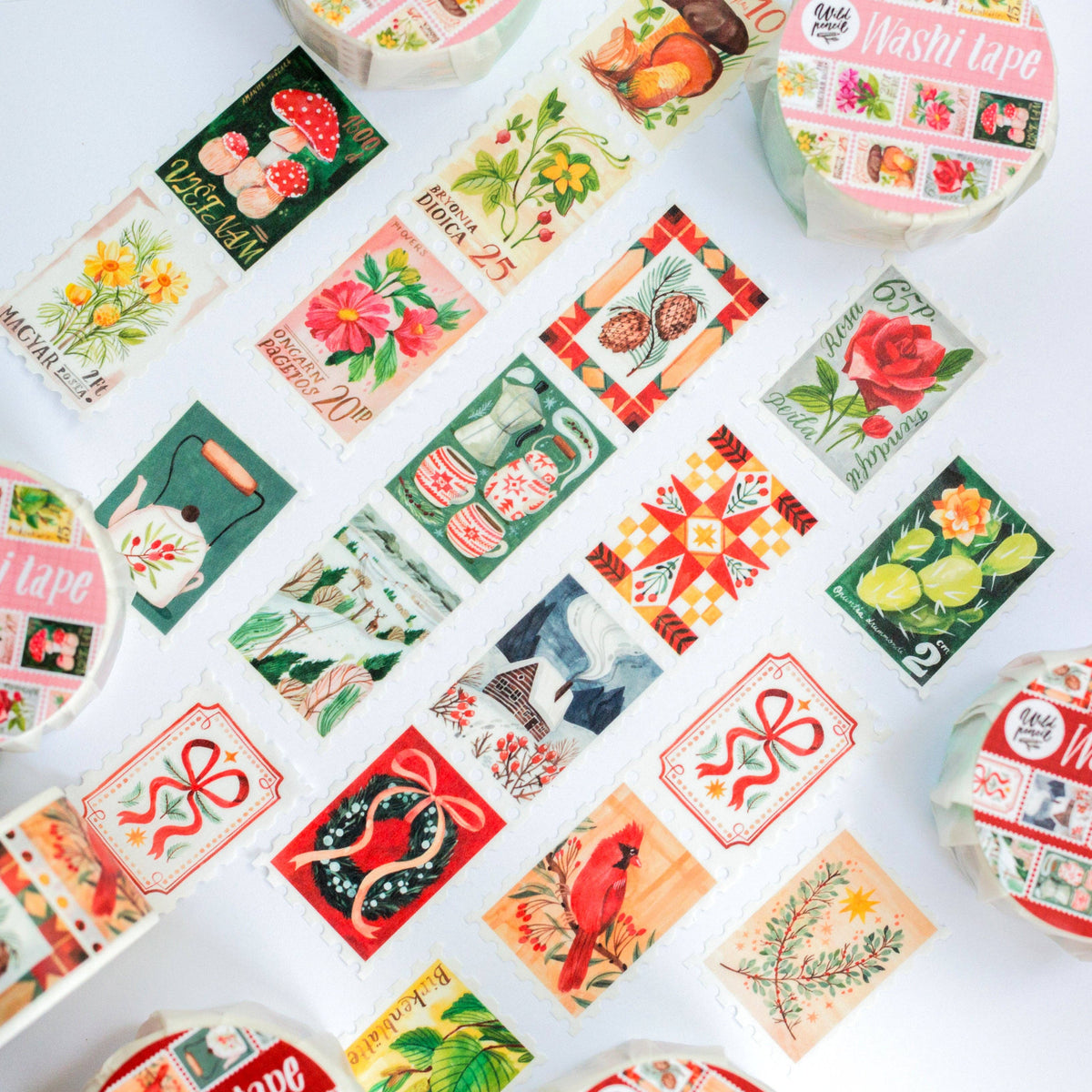 Washi Tape - Botanical Stamps