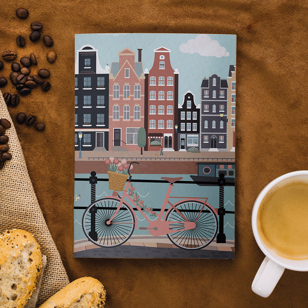 A5 notebook - Let's pedal along the water