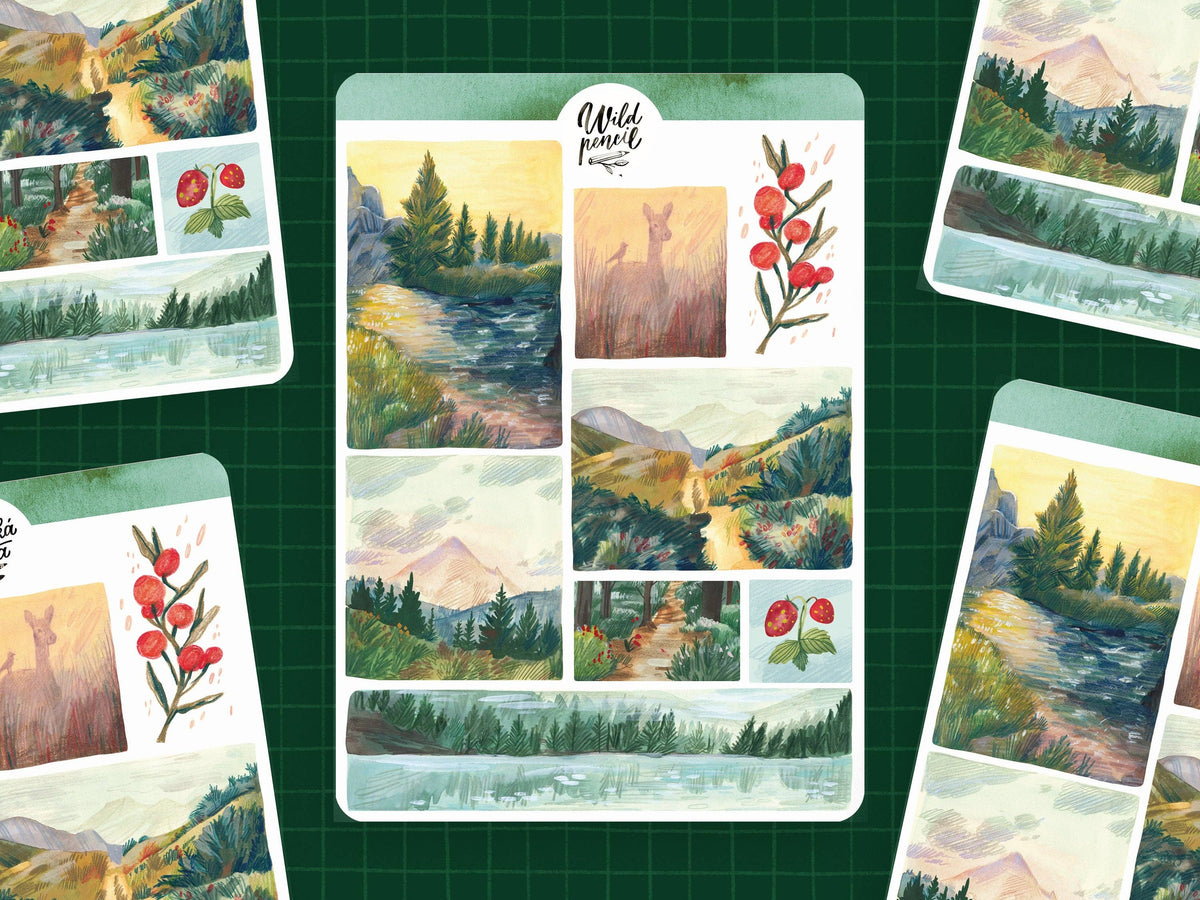 Sticker Sheet - Forest Landscapes