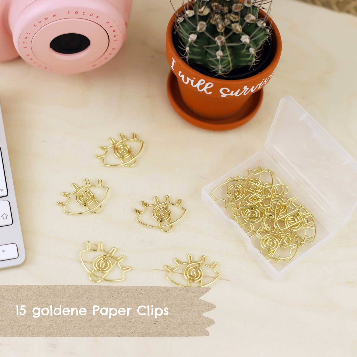 Papierdrachen Paper Clips - Eye - Set of 15