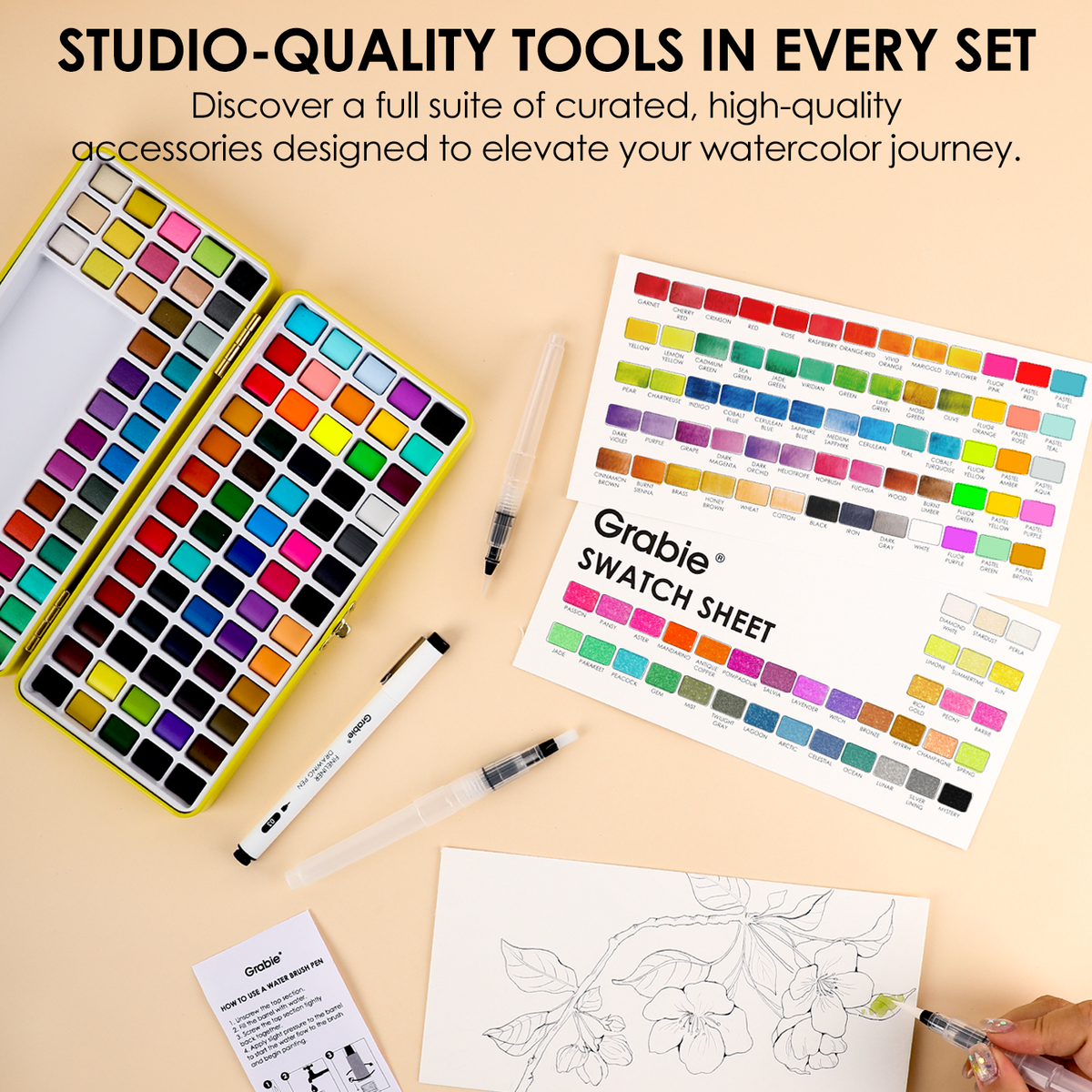 Grabie All-In-One Premium Watercolor Set of 100
