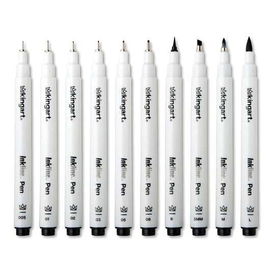 Stylos à encre noire d'archivage à pointe fine Inkline™ PRO, lot de 10
