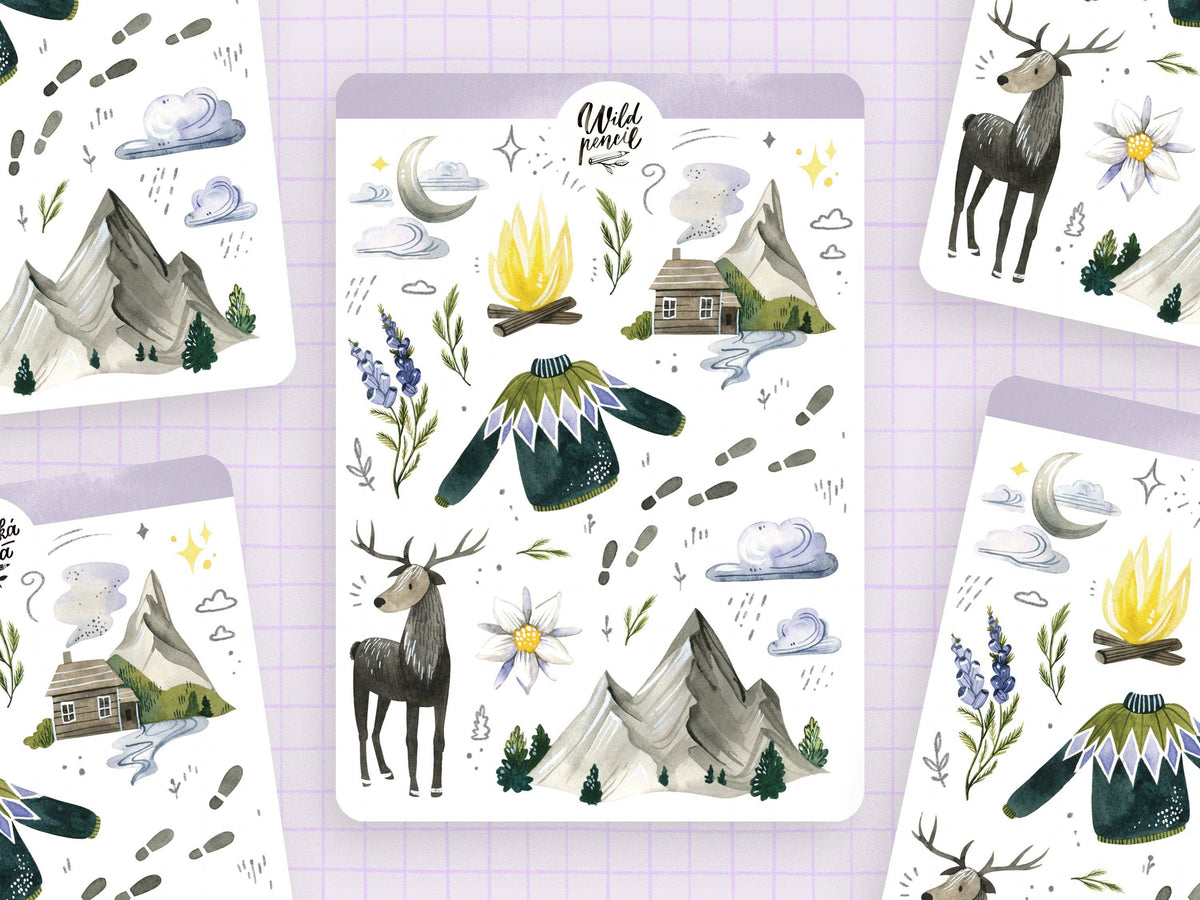 Sticker Sheet - In The Mountains