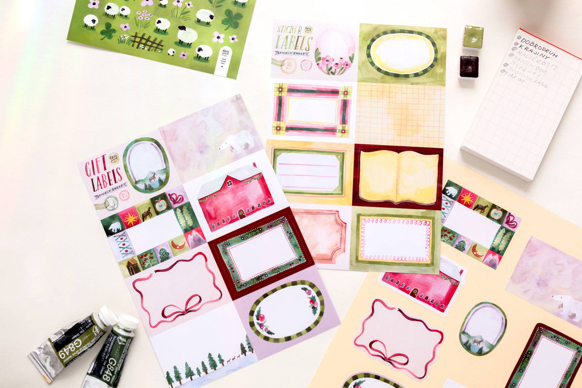 Sticker sheet A5- Christmas Labels