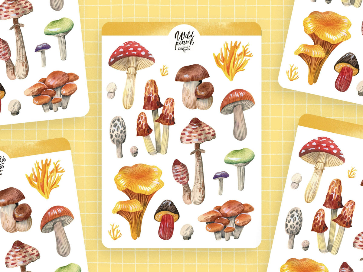 Sticker Sheet - Mushrooms