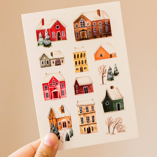 Postcard - Winter Village