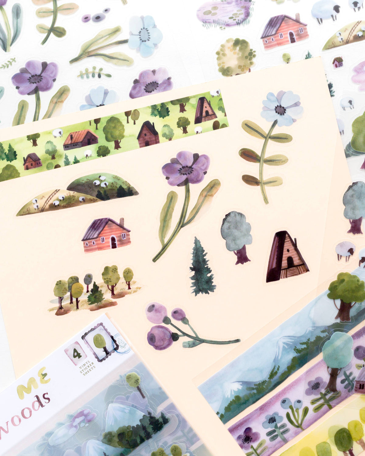 Vinyl sticker sheet set - Meet Me In The Woods