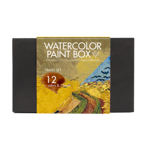 Watercolor set, Van Gogh, Wheatfield with crows
