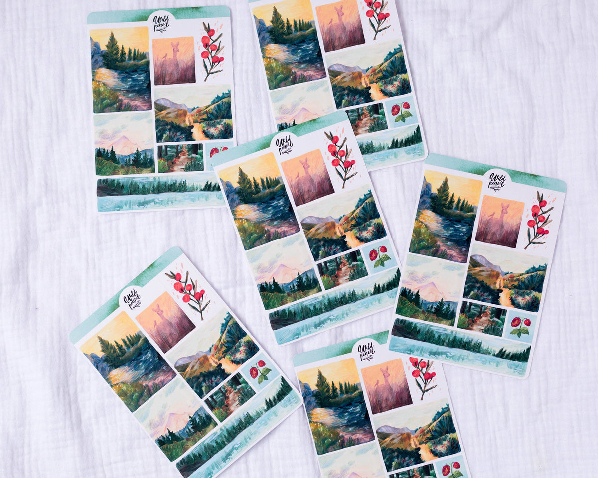 Sticker Sheet - Forest Landscapes