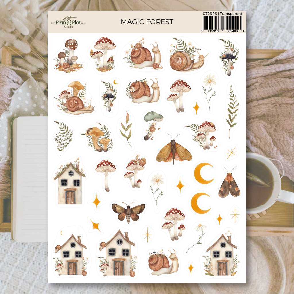 Magic forest | Transparent matte vinyl stickers