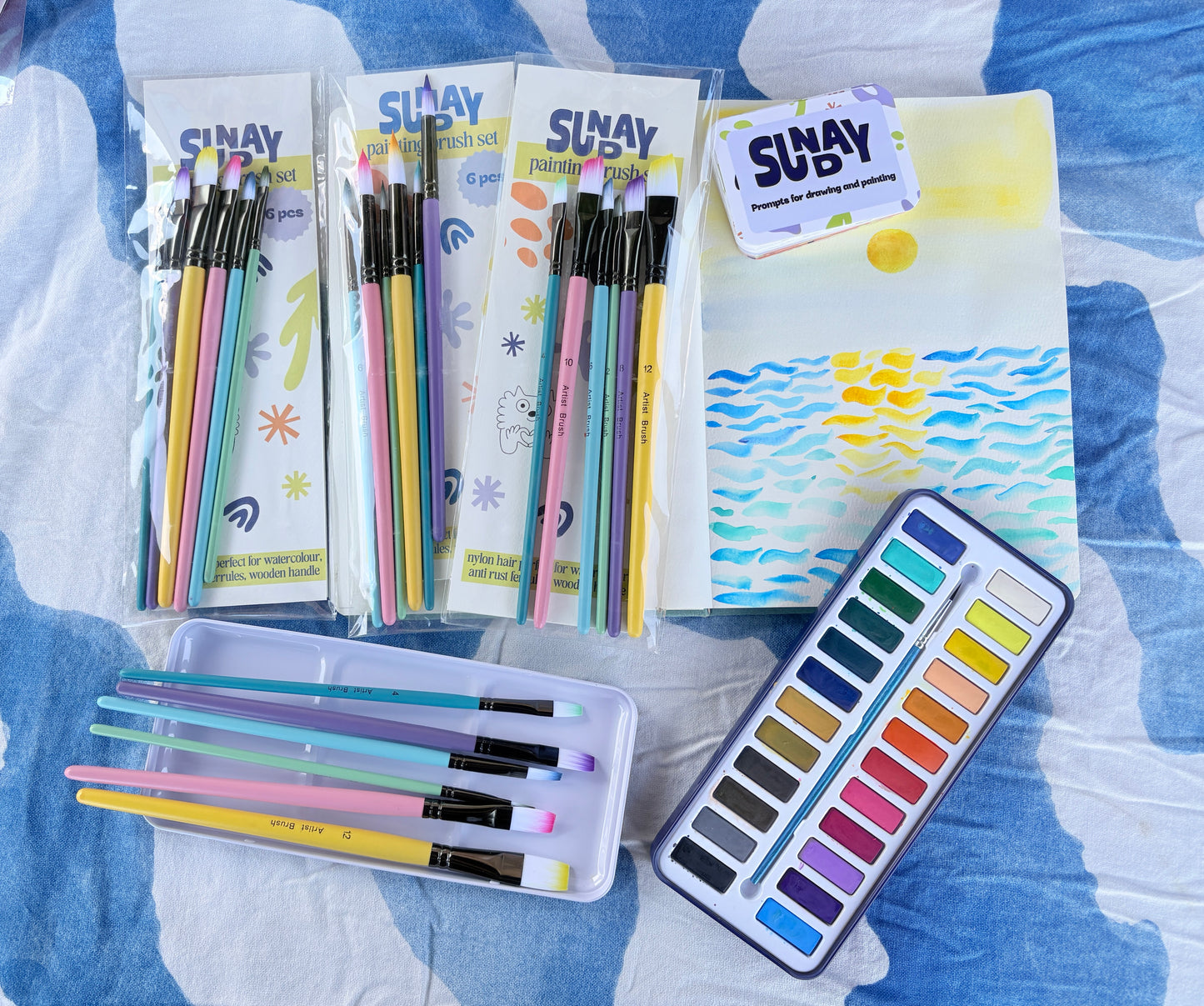 paintbrush set of 6 brushes - round