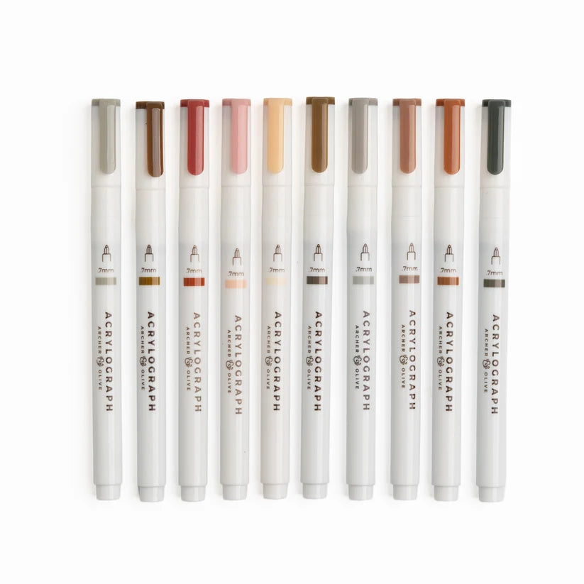 Archer & Olive - 10 Acrylographs Quiet Corners - 07mm