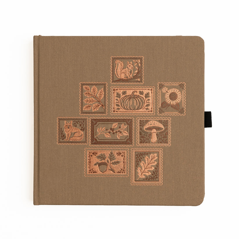 Stamp Collector Notebook Square - dotted journal - Archer & Olive