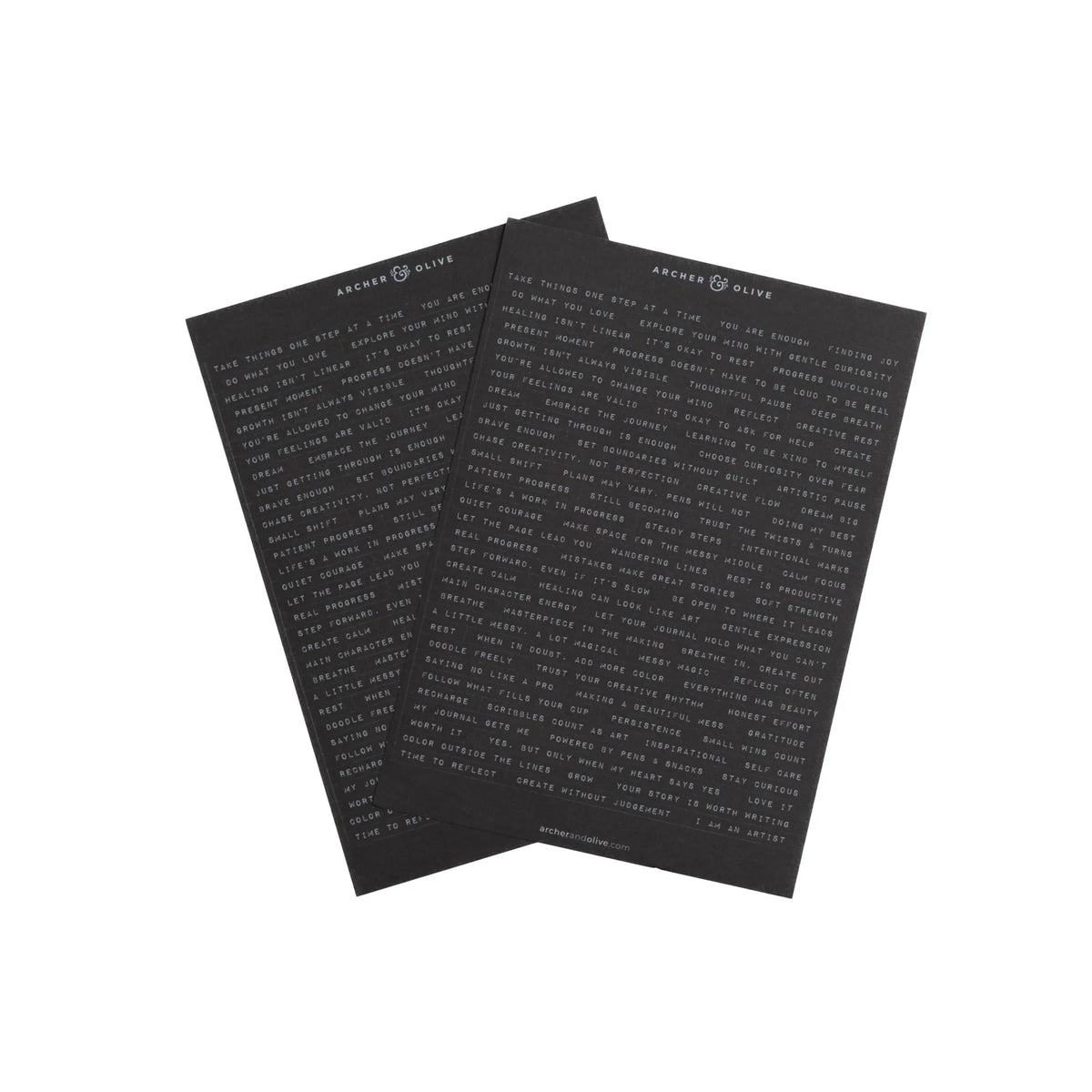 Ink & Type Word Sticker Set