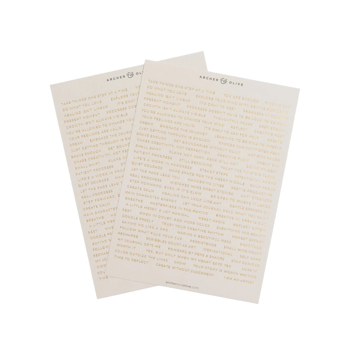 Soft Nature Word Sticker Set