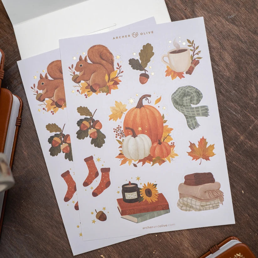 Acorn Sticker Set - Archer & Olive