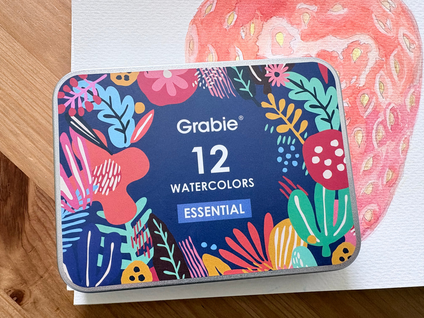 Grabie Watercolor Pocket Set Of 12 With Brush & paper - Essential Colors