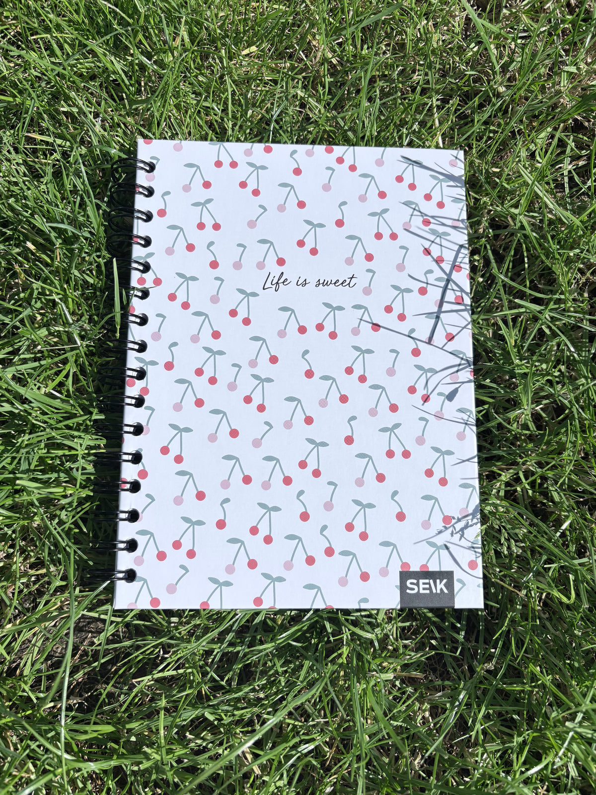 Bullet Journal / Dotted Notebook hard cover spiral binding – Cherries