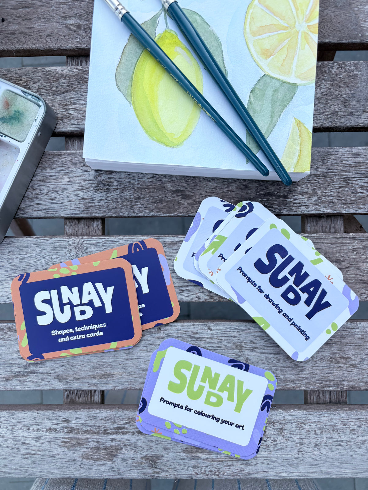 Slow Down & Create prompt card set for drawing and painting * Vertraag en creëer - Set met promptkaarten