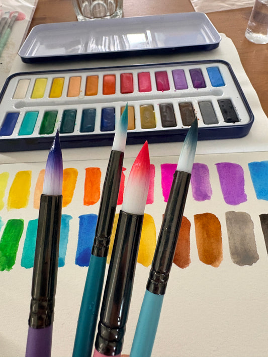 paintbrush set of 6 brushes - round