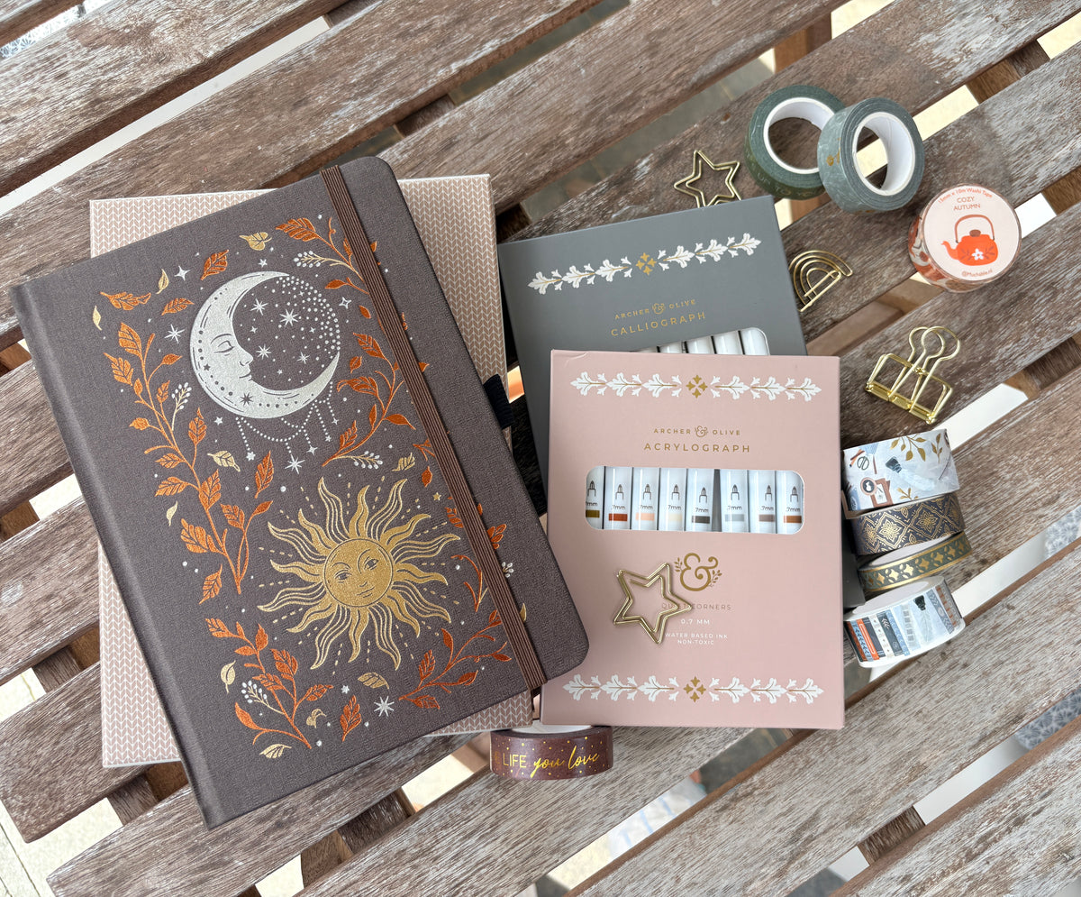 Carnet Harvest Moon A5 à pois - Archer & Olive