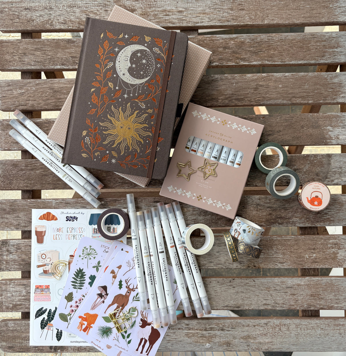 Carnet Harvest Moon A5 à pois - Archer & Olive