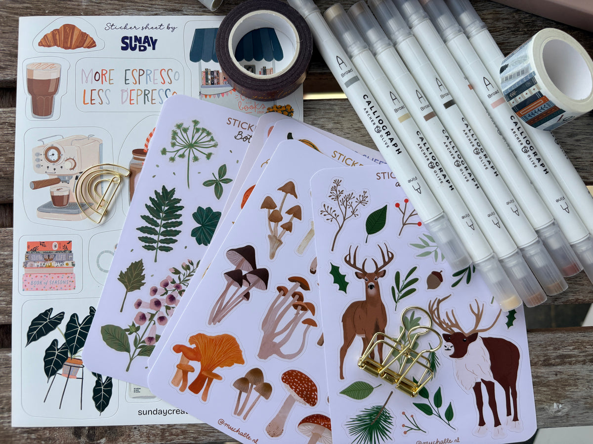 A6 sticker sheet - butterflies stickervel - vlinders
