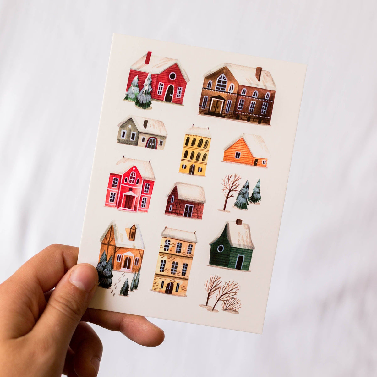 Postcard - Winter Village
