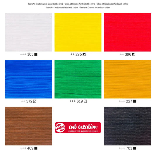 Talens Art Creation Set acrylverf set 8 x 12 ml