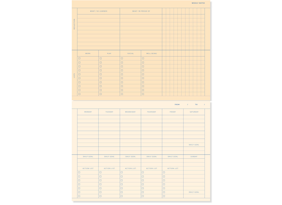 A-Journal Deskplanner - Lavender Blue