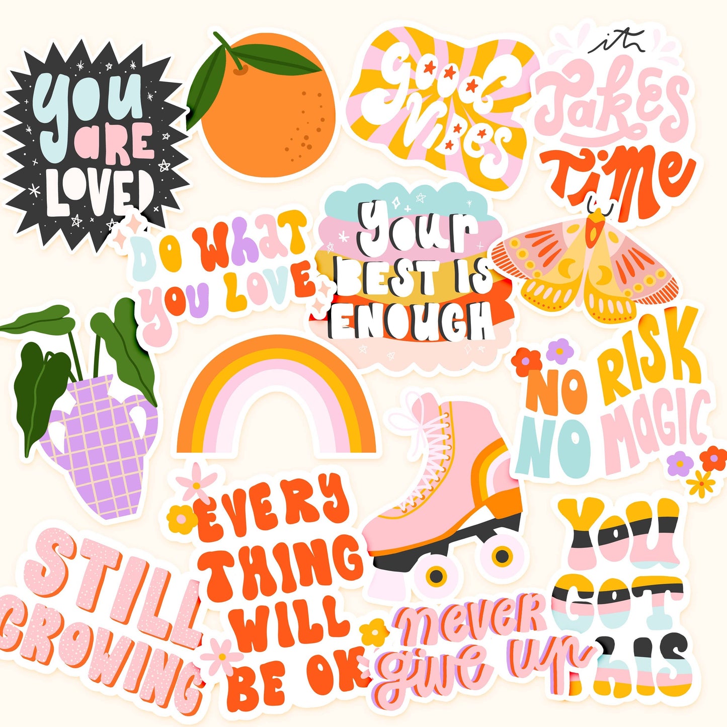 Sticker set! - 16 Die cut vinyl stickers
