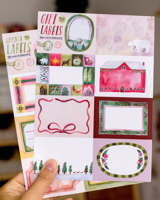 Sticker sheet A5- Christmas Labels