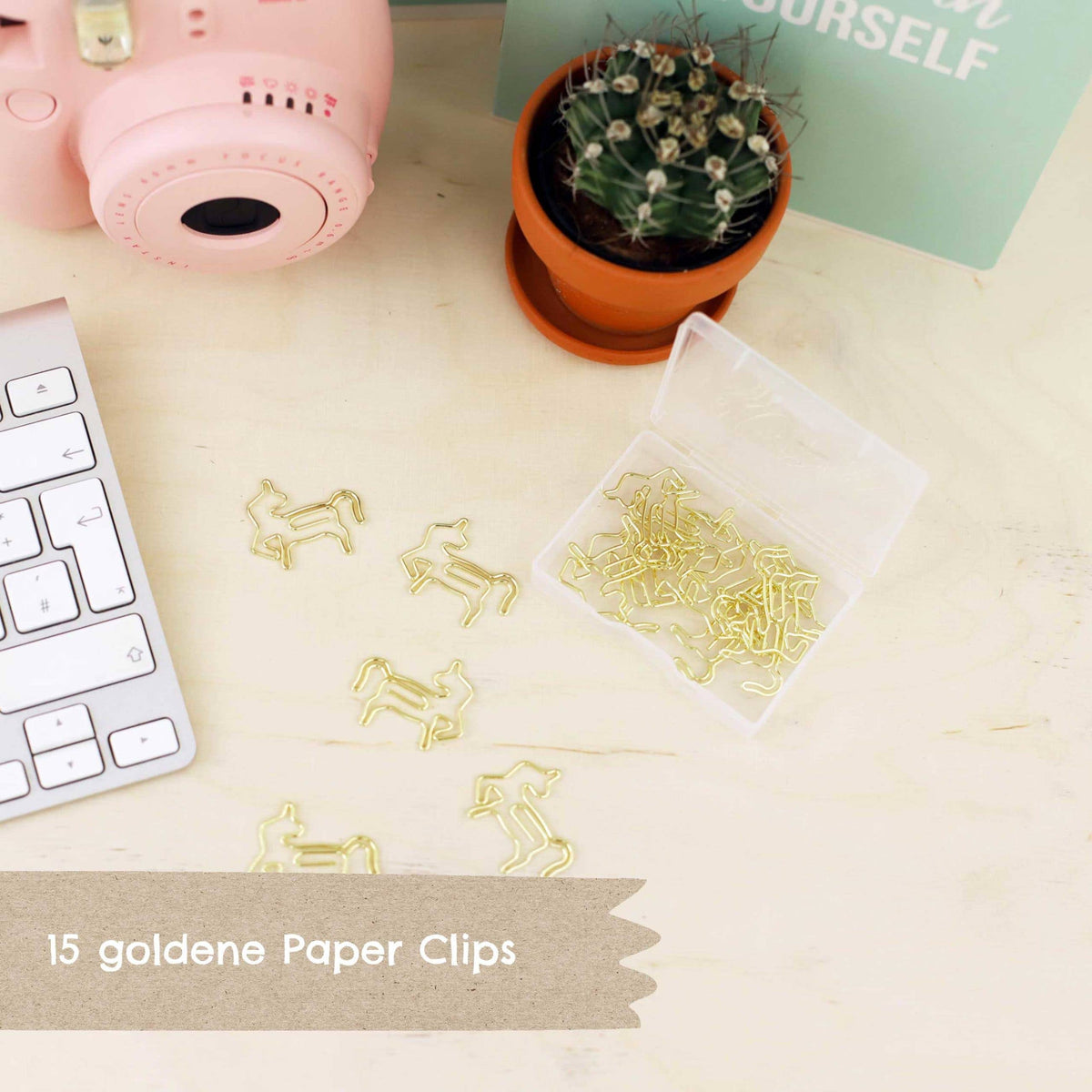 Papierdrachen Paper Clips - Unicorn - Set of 15