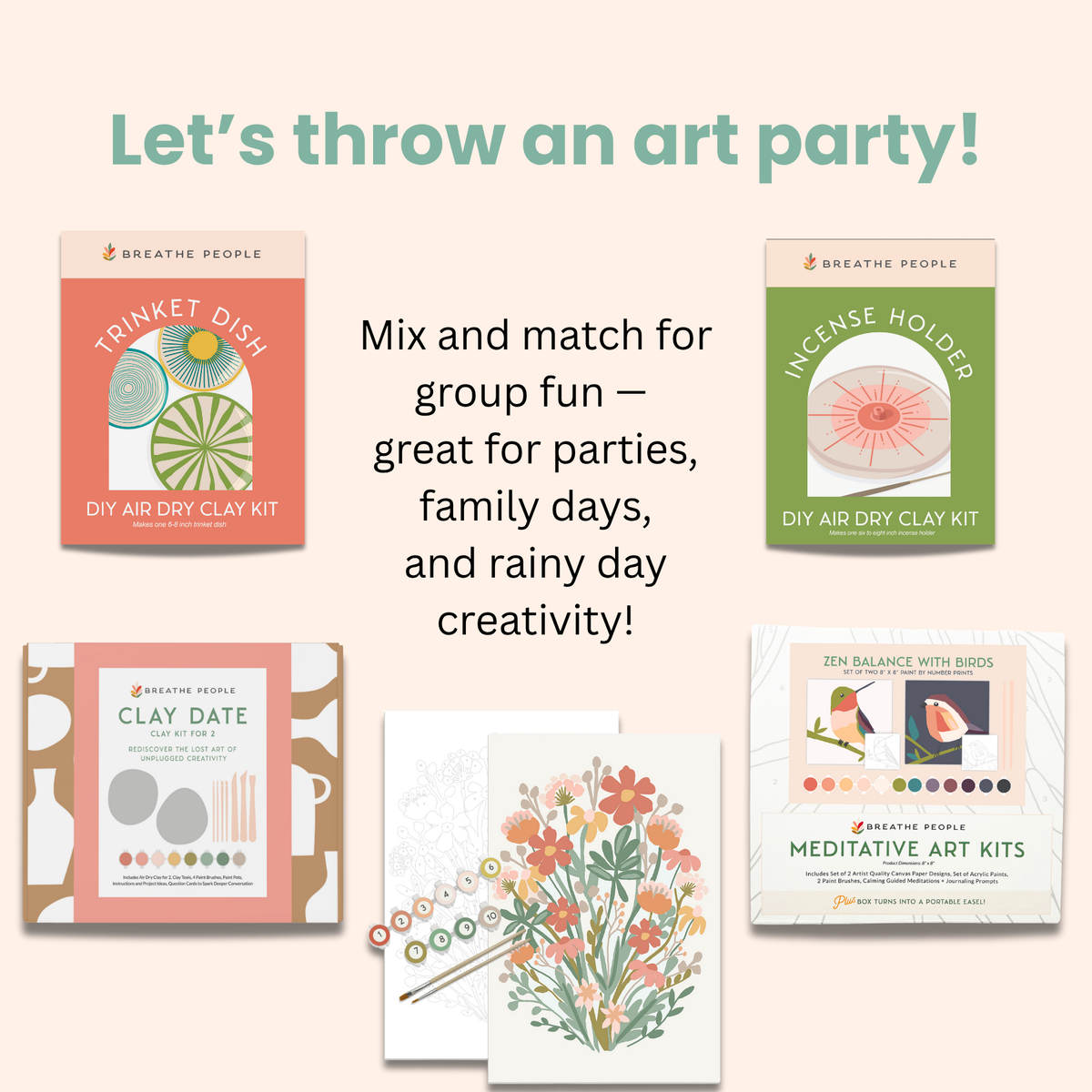 Kids DIY Clay Kit - Make and Paint Your Own Pinch Pot