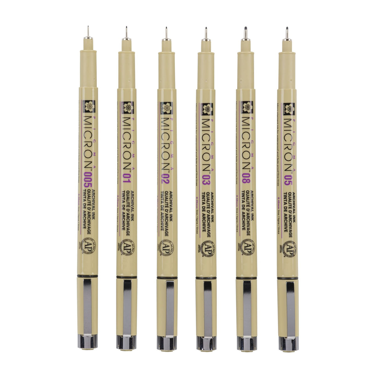 Sakura Pigma Micron fineliners - 6 stuks
