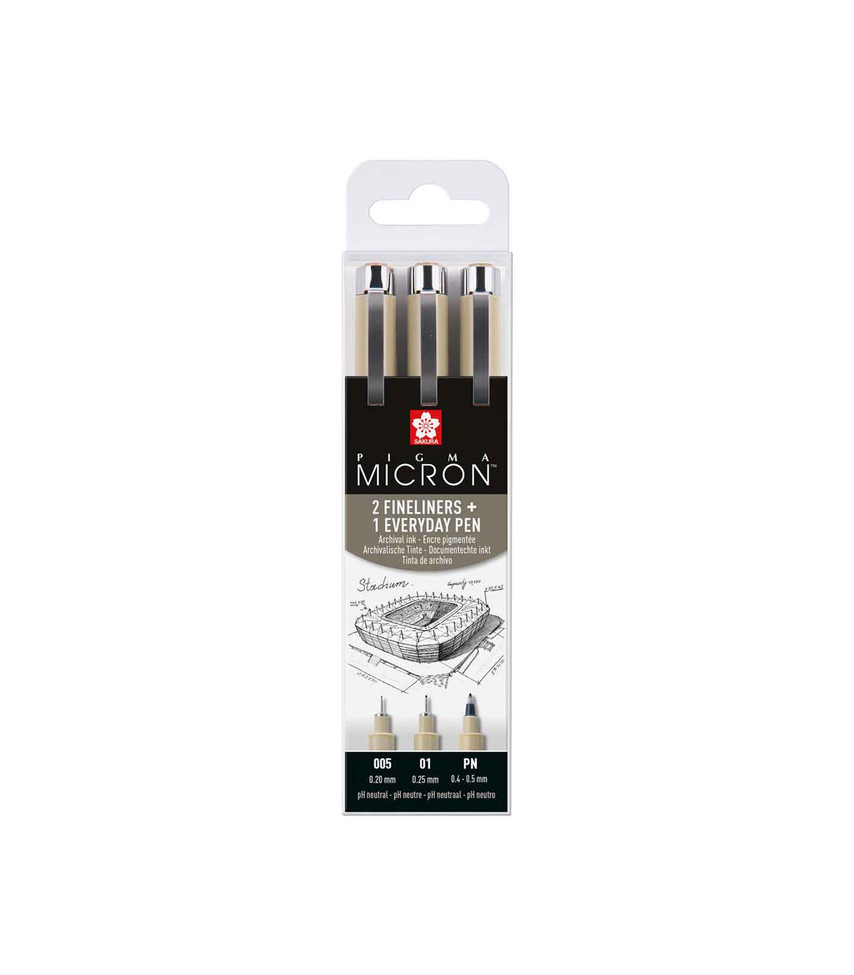 Sakura Pigma Micron fineliners - 3 stuks