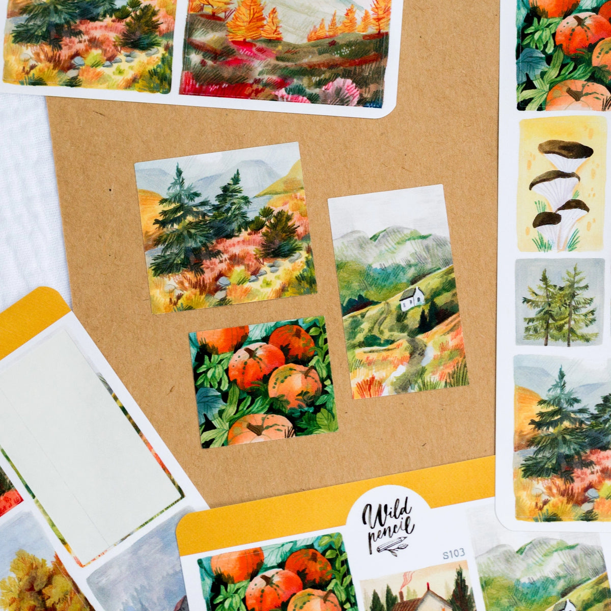 Sticker Sheet - Fall Landscapes