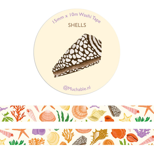 Washi tape - Shells- schelpen