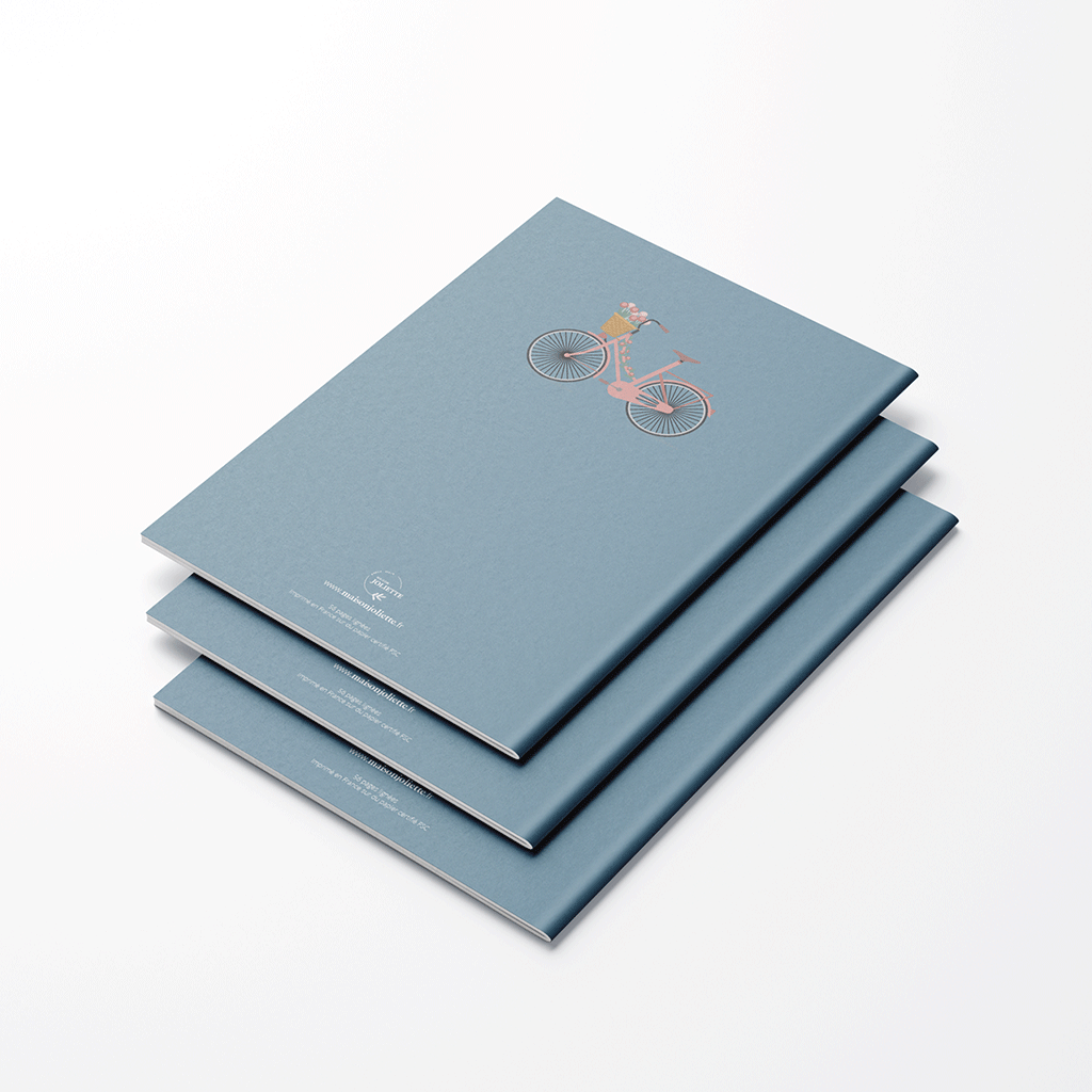 A5 notebook - Let's pedal along the water