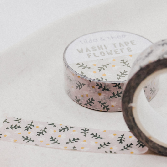 Washi tape flowers / flower meadow - floral adhesive masking tape
