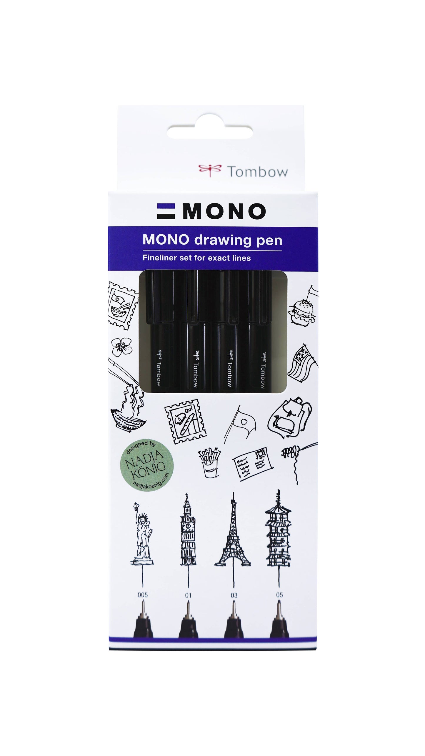 Tombow Fineliner MONO Drawing Pen - Fine Set