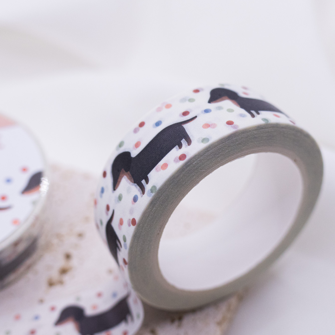 Washi Tape Dachshund - adhesive tape, dog washi tape, masking tape, dog breed