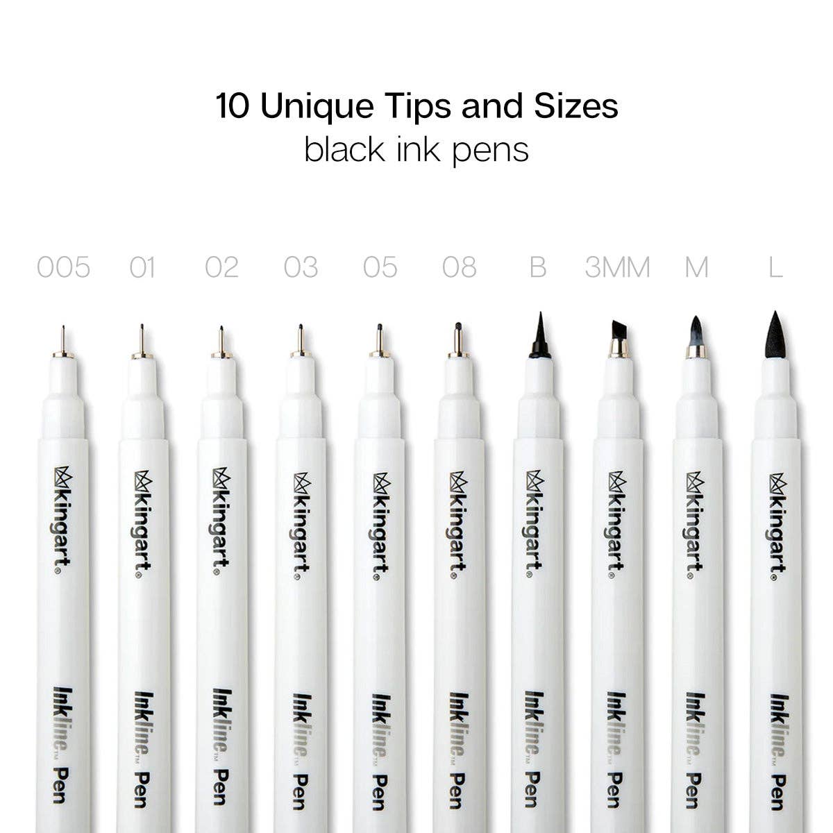 Inkline™ PRO Fine Line Archival Black Ink Pens 10 pc