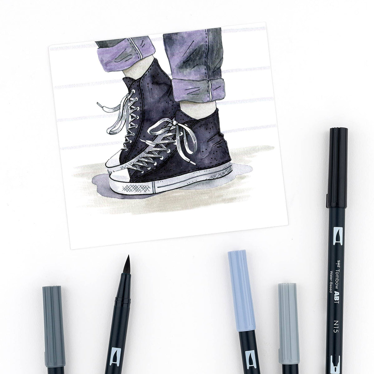 Tombow ABT Dual Brush Pen - Set of 6 (Candy, pastel, Primary and Vintage colours)