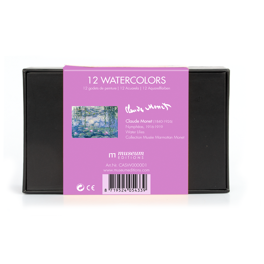 Watercolor set, Claude Monet, Water lilies
