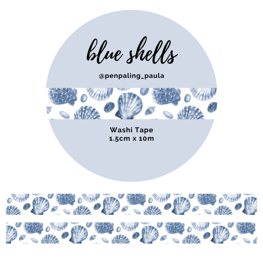 Blue Shells - Washi Tape