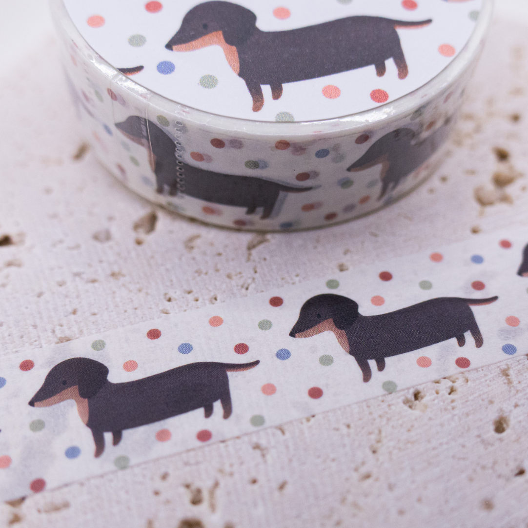 Washi Tape Dachshund - adhesive tape, dog washi tape, masking tape, dog breed