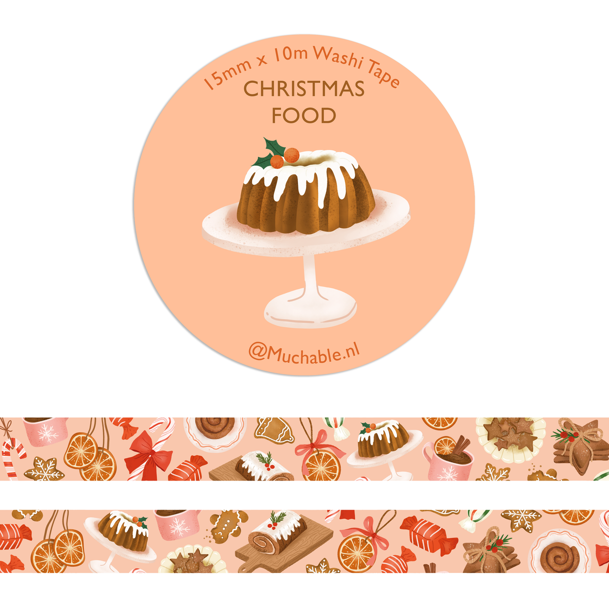Washi tape - illustration pattern/print Christmas items